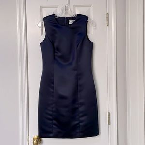 KENAR Navy Sleeveless Scoop Neck Dress